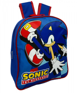 ZAINO ASILO SONIC SCUOLA TEMPO LIBERO BAMBINO 30 CM