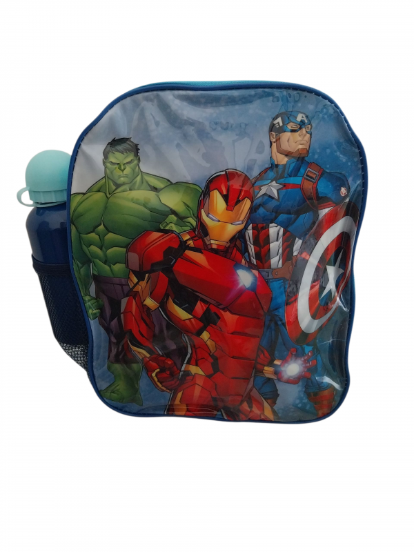 Zaino bimbo asilo con borraccia  personaggio avengers