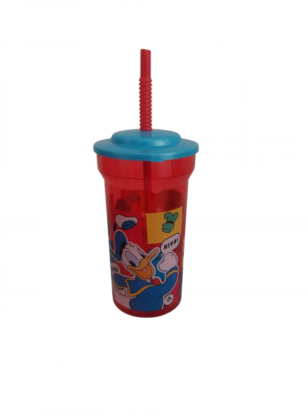 Bicchiere con cannuccia disney personaggio mickey mousse - immagine 2