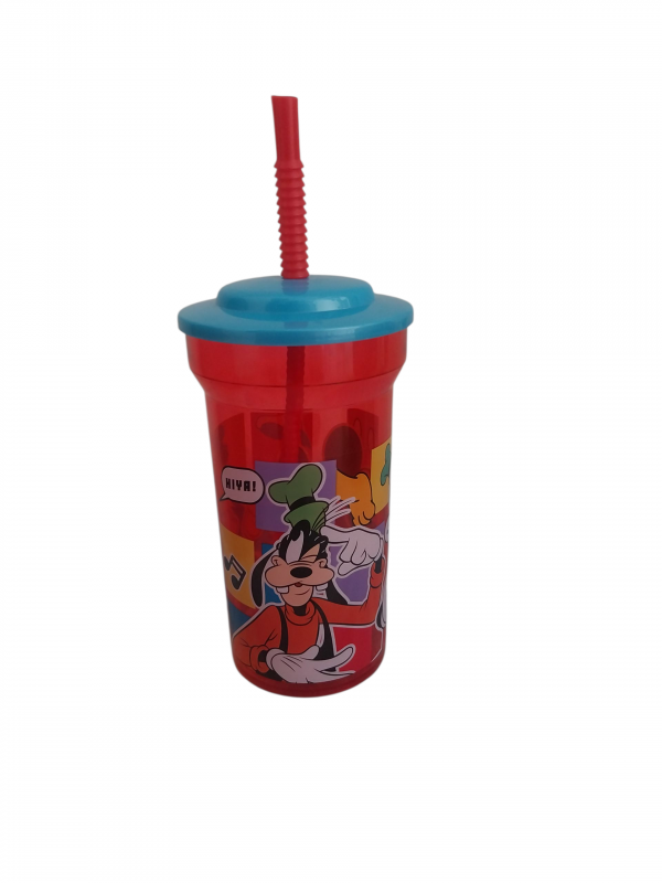 Bicchiere con cannuccia disney personaggio mickey mousse - immagine 3