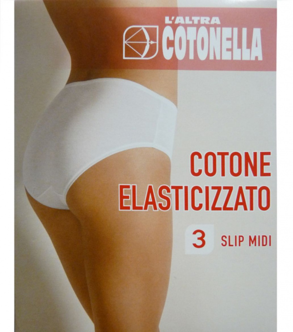 Slip midi donna cotonella 3940 in cotone tripack