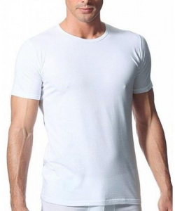 Maglia uomo nottingham in caldo cotone girocollo, mezza manica