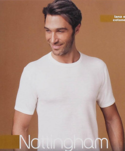 Maglia uomo lana cotone nottingham giricollo m/c art tm 18