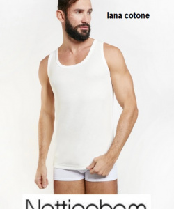 Canotta spalla larga lana cotone nottingham art vl18