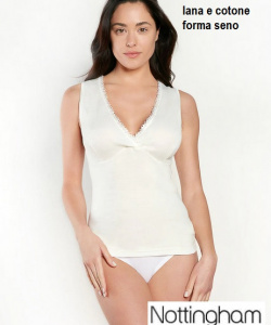 Canottiera donna nottingham con forma seno s/l art vl23