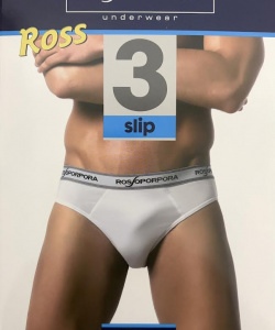 Slip uomo rossoporpora confezione da 3 pezzi colori ass. articolo ross
