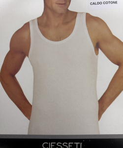 3 Pezzi Canotta uomo ciesseti spalla larga in caldo cotone taglia 4/m art 42070