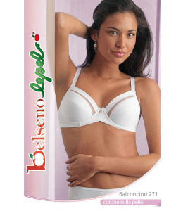 Reggiseno belseno lepel balconcino preformato cotone sulla pelle coppa c art 271