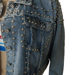 Giacca di jeans borchie - immagine 3