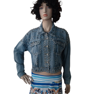 Giacca di jeans borchie - immagine 4