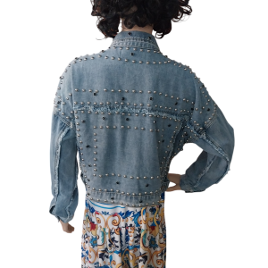 Giacca di jeans borchie - immagine 5
