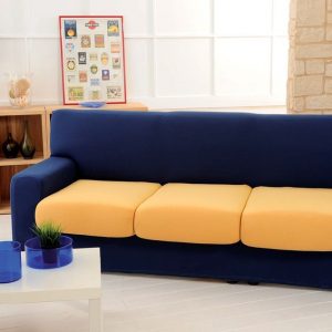 Copridivano sofà cover biancaluna 3 posti colore a scelta tinta unita da 180 a 240 cm - immagine 4