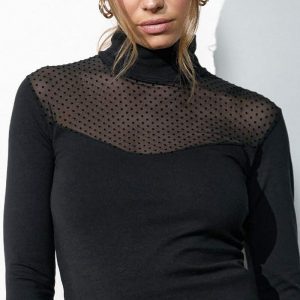 Lupetto donna jadea con tulle e lurex art 4652 - immagine 3