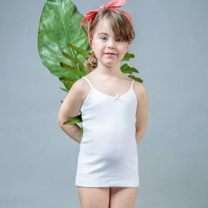 Canottiera bambina nottingham 100% cotone pettinato con spallina stretta art vs61b - immagine 1
