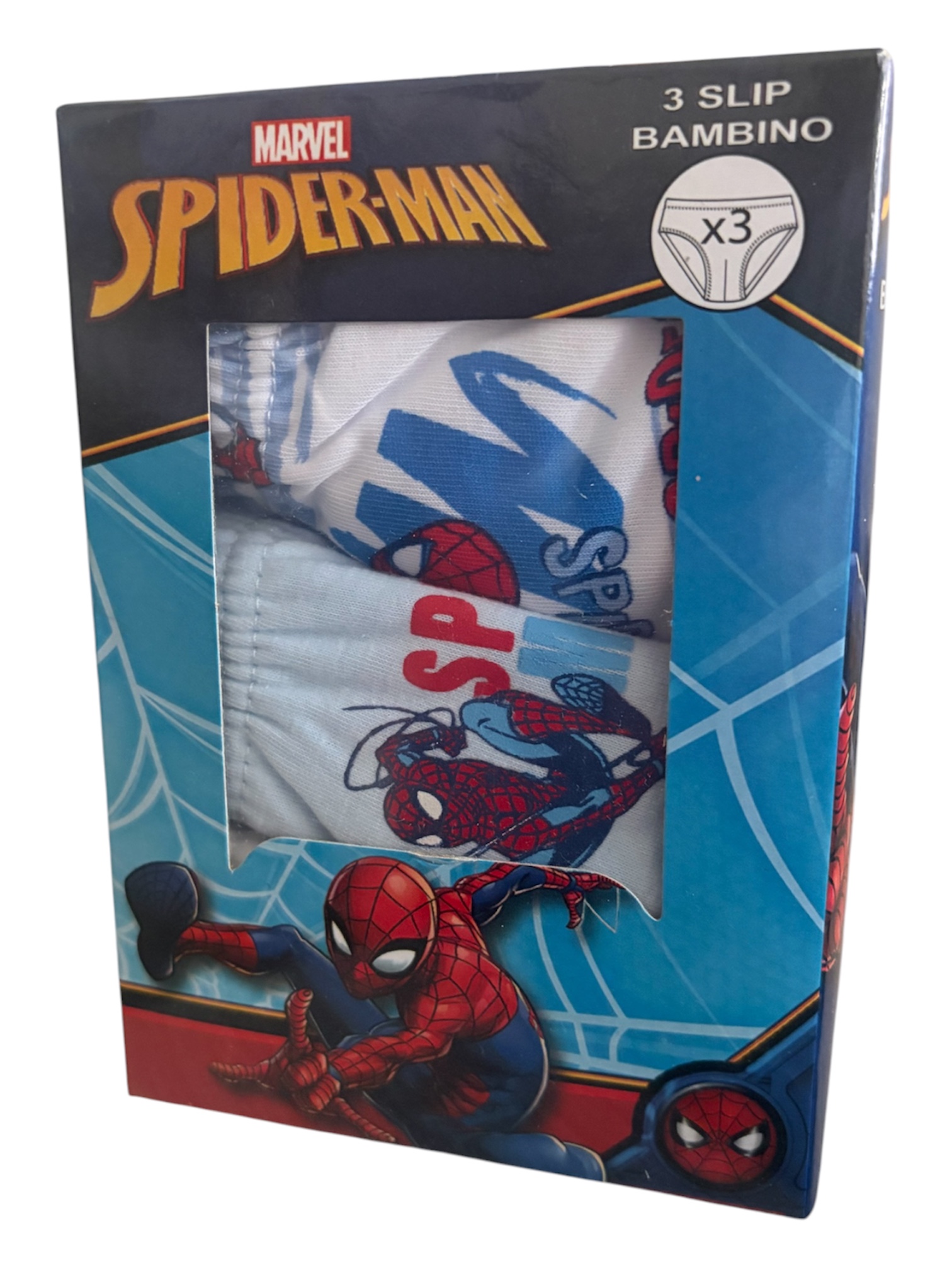Slip bambino disney spiderman confezione da 3 pezzi