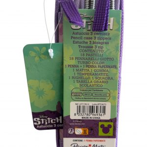 ASTUCCIO 3 ZIP SCUOLA DIS. STITCH ANGEL MULTISCOMPARTO COLORI GIOTTO - immagine 6