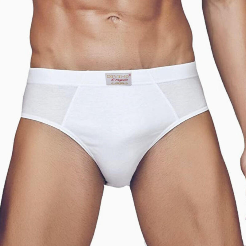 Slip uomo classico divino col.bianco art 74 in cotone mercerizzato N.3 PEZZI