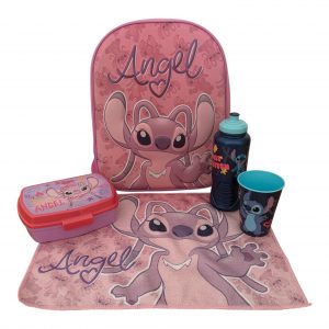 Set 5 pezzi asilo bambina personaggio stitch angel - immagine 1