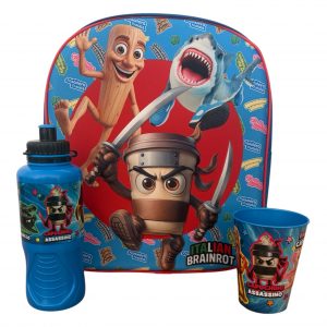 Set asilo 3 pezzi bambino personaggio italian brainrot - immagine 1