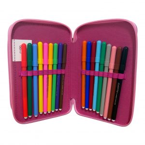ASTUCCIO 3 ZIP SCUOLA DIS. HELLO KITTY MULTISCOMPARTO COLORI GIOTTO - immagine 3