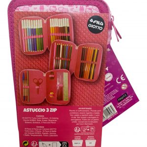 ASTUCCIO 3 ZIP SCUOLA DIS. HELLO KITTY MULTISCOMPARTO COLORI GIOTTO - immagine 5