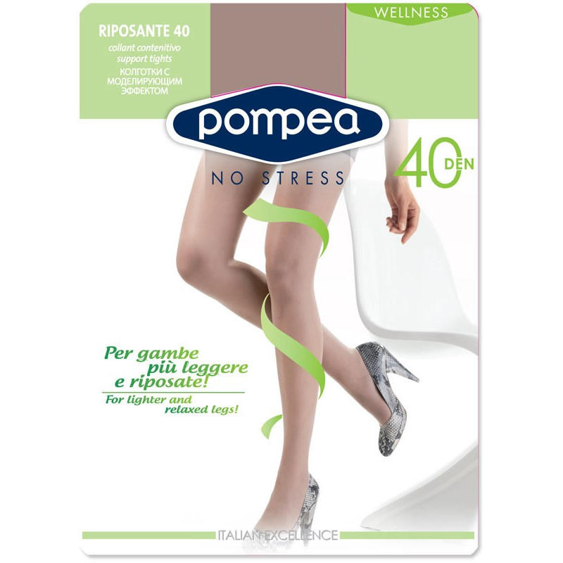 Collant donna pompea riposante 40 denari 3 pezzi