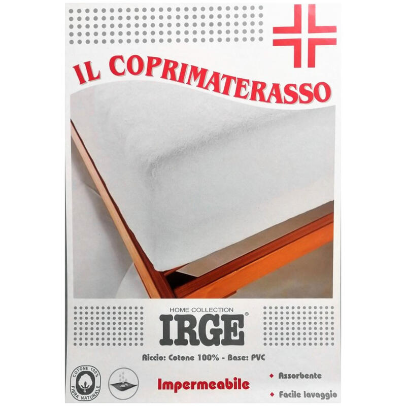 Coprimaterasso irge sanitario impermeabile in spugna singolo/matrimoniale