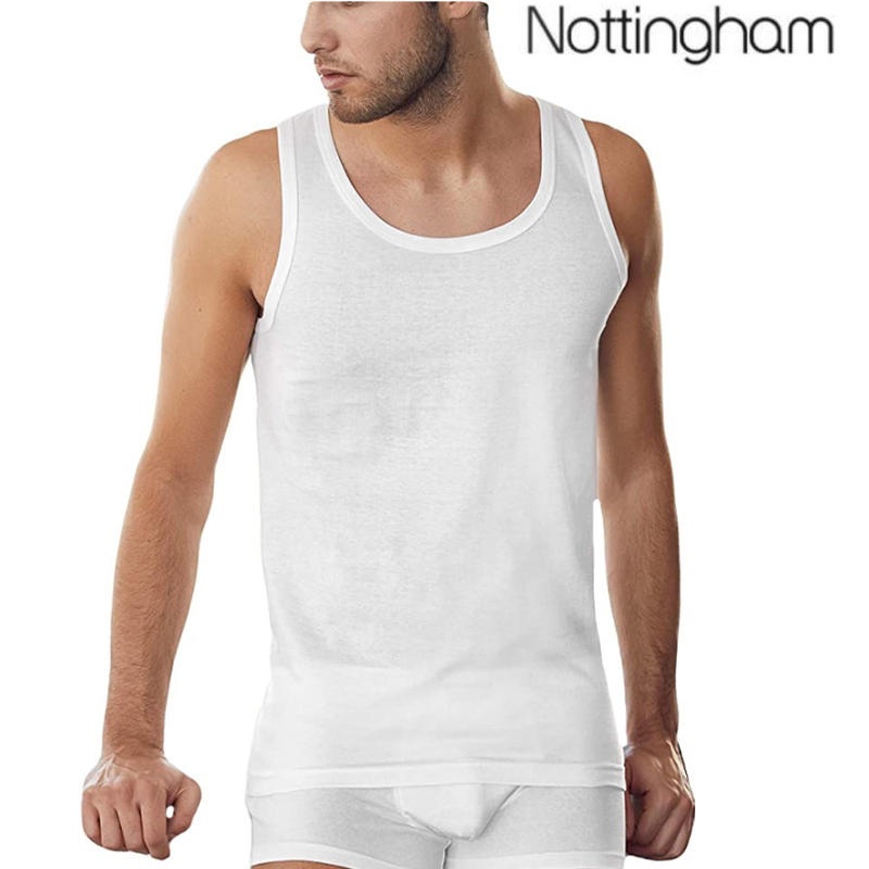Canottiera uomo nottingham in cotone spalla larga liscia art vl6100b